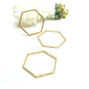 Pendentifs Connecteurs Hexagone 20mm – Acier Inoxydable 304 Doré