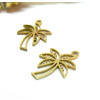 Pendentifs Palmier 17 mm – Acier Inox 316L Doré à l’Or Fin 18K – Placage Ionique