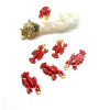 Pendentifs écrevisse / homard 21 mm – Résine style émaillé rouge sur base dorée