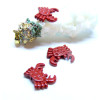 Pendentifs, perles intercalaires Crabe 15 mm – Résine style émaillé rouge