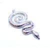 Pendentif Serpent 36 mm – Acier Inoxydable 304 Argenté