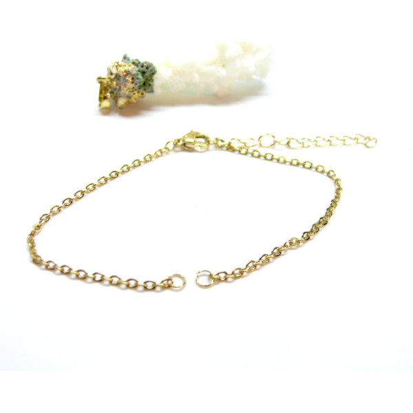 Bracelets  intercalaire 18 cm, Maille 2 mm – Acier Inoxydable 304 Doré