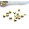 Perles Intercalaires Rondelles 4 par 2 mm – Acier Inoxydable  doré à l’or fin 24K
