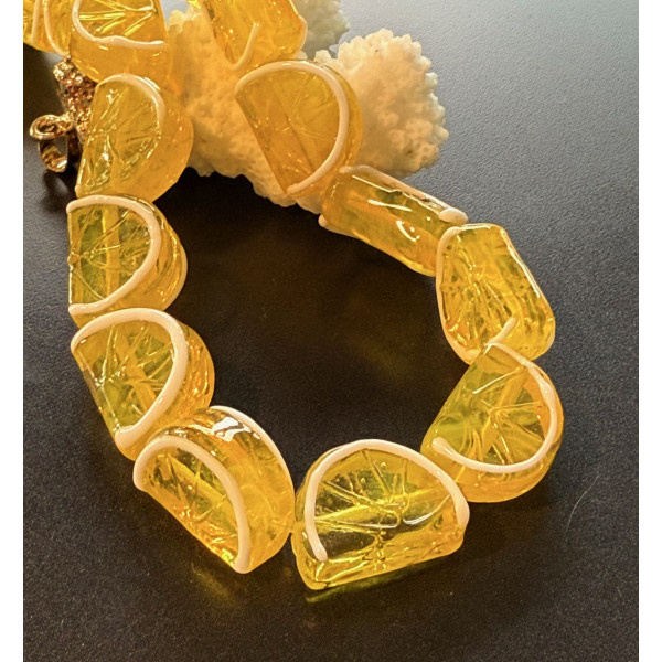 Perles Style Bonbons Acidulés Citron 18 mm – Verre 
Caractéristiques