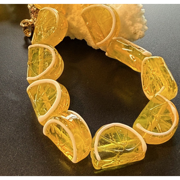 Perles Style Bonbons Acidulés Citron 18 mm – Verre 
Caractéristiques