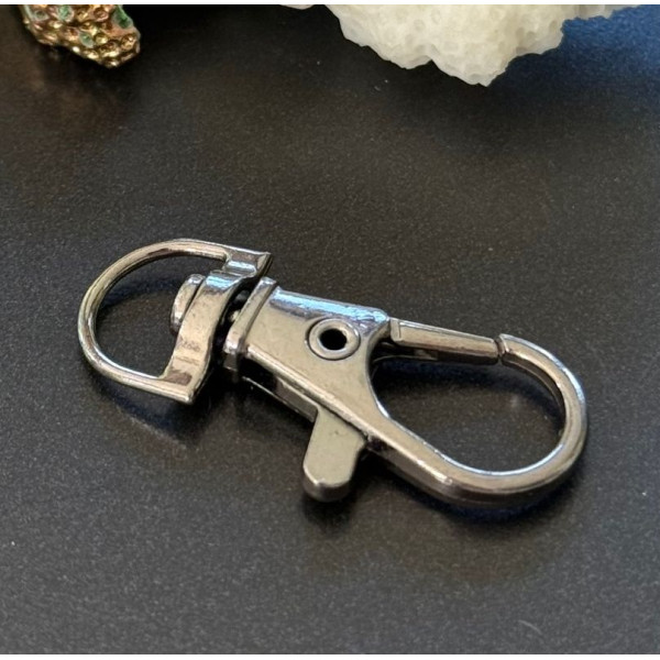 Grands Mousquetons 35 x 16 mm – Métal Finition Gun Métal