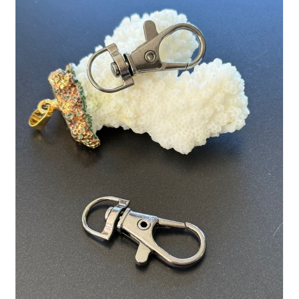 Grands Mousquetons 35 x 16 mm – Métal Finition Gun Métal