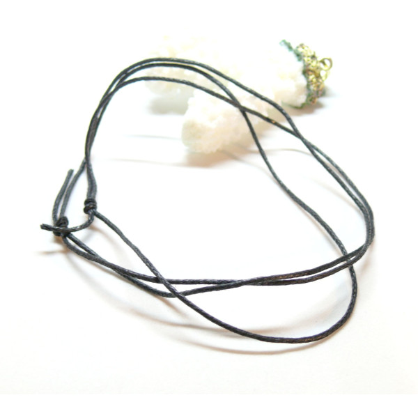 Colliers réglables – Corde cirée 1.5 mm – Coloris Noir