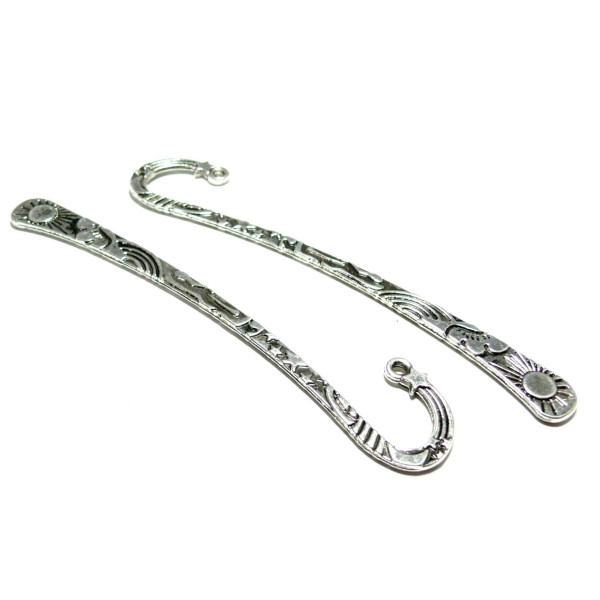 Marque-Pages Soleil en Métal – Couleur Argent Antique