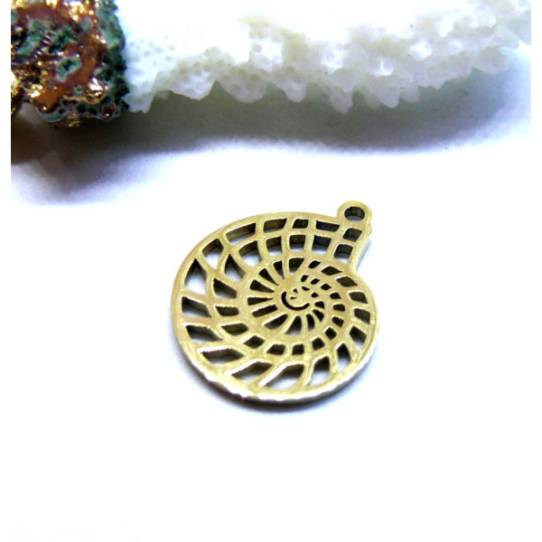 Pendentifs Coquillage 20mm – Acier Inoxydable 304 Doré à l'or fin 18K