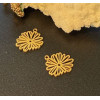 Pendentif Fleur 13mm – Acier Inoxydable 304 Doré  à l'or fin 18K