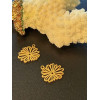 Pendentif Fleur 13mm – Acier Inoxydable 304 Doré  à l'or fin 18K