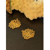Pendentif Fleur 13mm – Acier Inoxydable 304 Doré  à l'or fin 18K