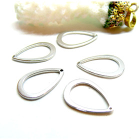 Pendentifs Goutte 17mm – Acier Inoxydable 304 Argenté