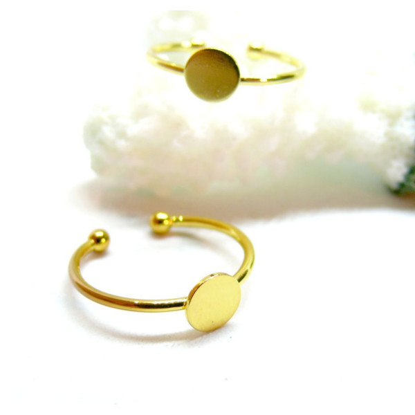 Supports de Bague Plateau Plat 6 mm – Laiton Doré