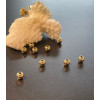 Perles Intercalaires Rondes 4mm Trou 1.5mm – Acier Inoxydable Doré à l’or fin 18K, PVD