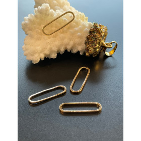 Pendentifs Ovale rectangle 20mm – Laiton Doré à l'or fin 18K