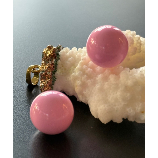 Perle Sonore 16 mm Rose – Pour Création de Bola de Grossesse – REF 02