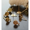 Supports Puce Boucle d’oreille 6mm – Acier Inoxydable 304 Doré à l'or fin 18K