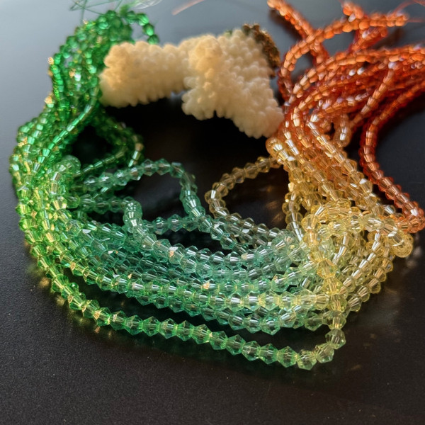 Perles Bicône 4mm – Verre Multicolores