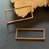Pendentifs Connecteurs Rectangle 25 mm – Acier Inoxydable 304 Doré