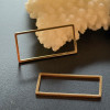 Pendentifs Connecteurs Rectangle 25 mm – Acier Inoxydable 304 Doré