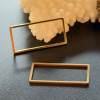 Pendentifs Connecteurs Rectangle 25 mm – Acier Inoxydable 304 Doré