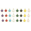 Pendentifs Fleur 8 mm – Résine Émaillée Bleu