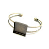 Support de Bracelet Carré 20mm – Laiton finition Bronze