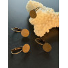 Boucles d’Oreille Dormeuse Plateau Lisse 10mm – Laiton Bronze
