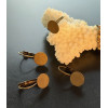 Boucles d’Oreille Dormeuse Plateau Lisse 10mm – Laiton Bronze
