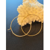 Boucles d'oreilles Créoles Tige Martelées 25mm – Acier Inoxydable 316 Doré IONIQUE