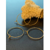 Boucles d'oreilles Créoles Tige Martelées 25mm – Acier Inoxydable 316 Doré IONIQUE