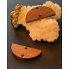 Pendentifs connecteurs Demi-Cercle 28 mm – Bois