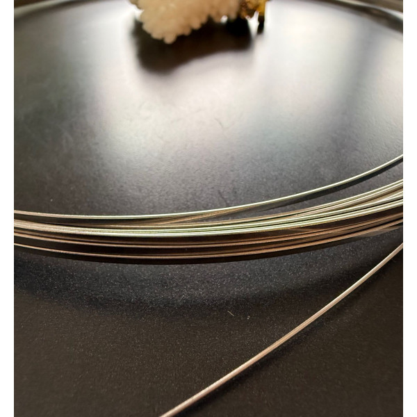 Fil câblé  plat 1.6 par 0.5mm – Acier Inoxydable 304 Argenté