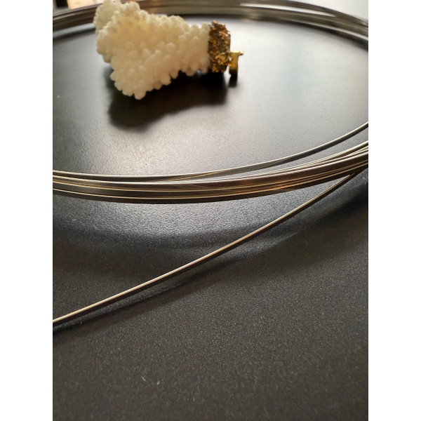Fil câblé  plat 1.6 par 0.5mm – Acier Inoxydable 304 Argenté