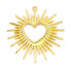 Pendentifs Cœur Soleil 44 mm – Laiton Doré