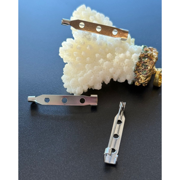 Supports de Broches Plateau 31.5mm – Acier Inoxydable 304 Finition Argent Platine