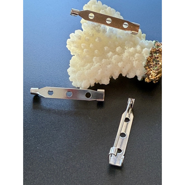 Supports de Broches Plateau 31.5mm – Acier Inoxydable 304 Finition Argent Platine