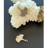 Pendentifs Feuille de Ginkgo 15 mm – Acier Inoxydable Argenté
