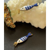 Pendentif avec anneau Poisson Émaillé 18,5 mm – Acier Inoxydable 304 Doré à l’or fin 18K, IONIQUE