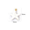 Pendentif Étoile de Mer style résine emaillé Blanc 16mm – Acier Inoxydable 304 Doré à l’Or Fin 18K
Caractéristiques