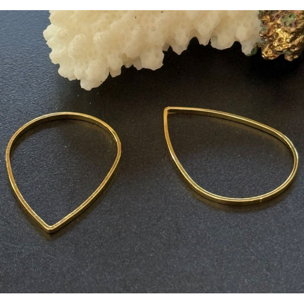 Pendentifs Connecteurs Goutte 16mm – Laiton Doré