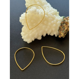 Pendentifs Connecteurs Goutte 16mm – Laiton Doré