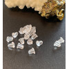 boite avec 1000 Stoppeurs Embouts Poussoirs  Plastique Transparent 4 par 4mm pour Boucles d’oreille Puce et Crochets