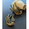 Pendentifs  Oiseau 3D 43mm – Métal Bronze Antique
