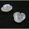Perles intercalaire 3D Fleur Nacre sculptée 12mm – Nacre naturelle Blanc