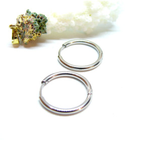 Créoles Rondes 22mm, épaisseur 2mm – Acier Inoxydable 304 Argenté