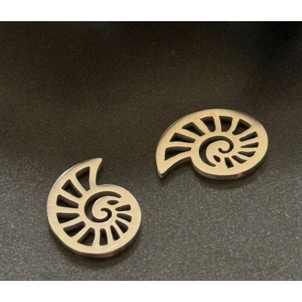 Pendentifs Coquillage 15mm – Acier Inoxydable 304 Argenté
