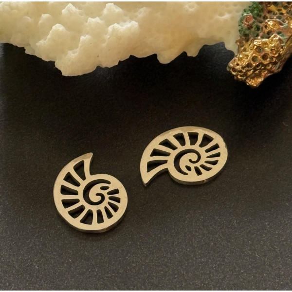Pendentifs Coquillage 15mm – Acier Inoxydable 304 Argenté